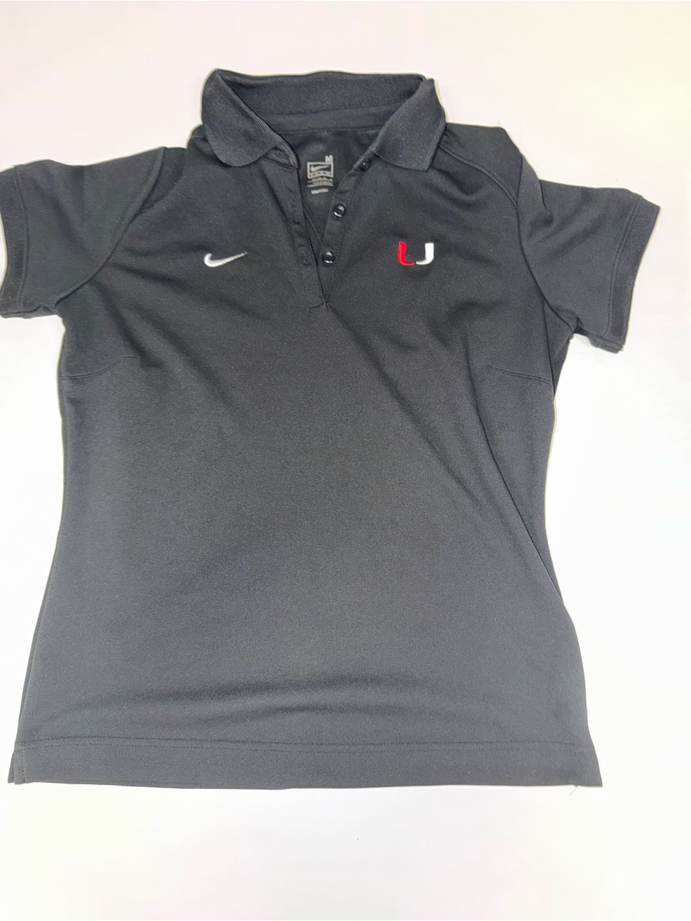 Womens Nike Miami Hurricanes Football Polo Shirt Size Medium